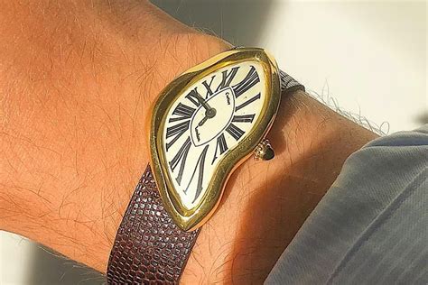 cartier warped watch|original cartier crash watch.